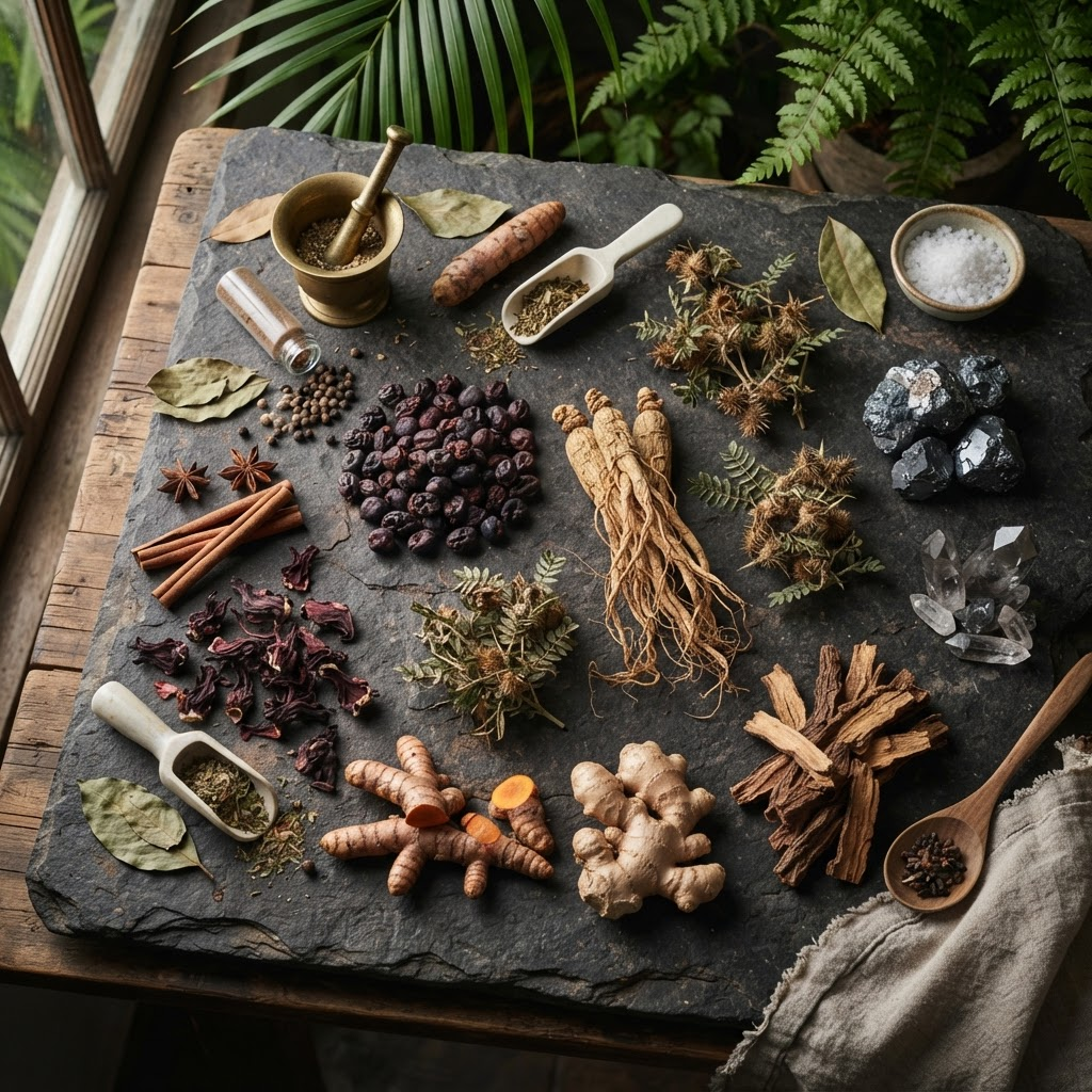 Bahan-bahan herbal alami pilihan